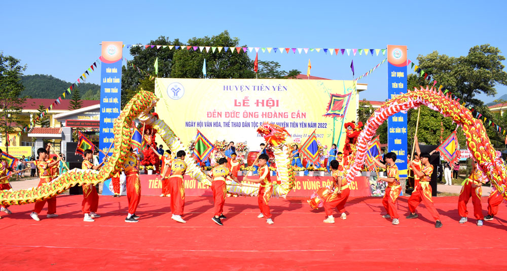 Lễ hội Đền Đức ông Hoàng Cần và Ngày hội Văn hóa - Thể thao dân tộc Sán Dìu huyện Tiên Yên năm 2022