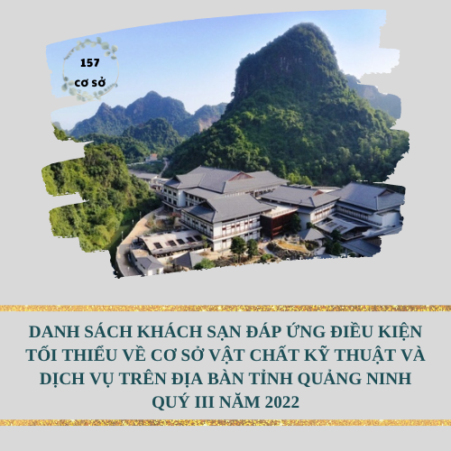 Danh sách cơ sở lưu trú đáp ứng điều kiện tối thiểu về cơ sở vật chất kỹ thuật và dịch vụ trên địa bàn tỉnh Quảng Ninh Quý III năm 2022