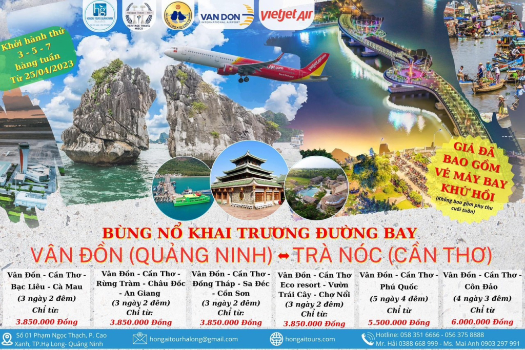 Đường bay mới Quảng Ninh – Cần Thơ
