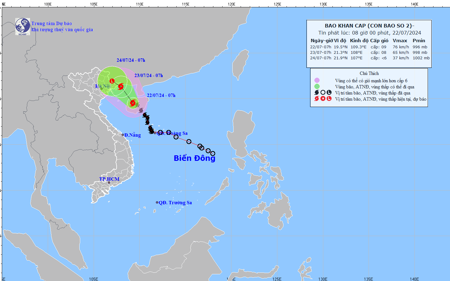 Cơn bão số 2: Quảng Ninh tạm dừng cấp phép cho các phương tiện thủy ra khơi từ 12h ngày 22/7, chủ động các phương án phòng chống bão