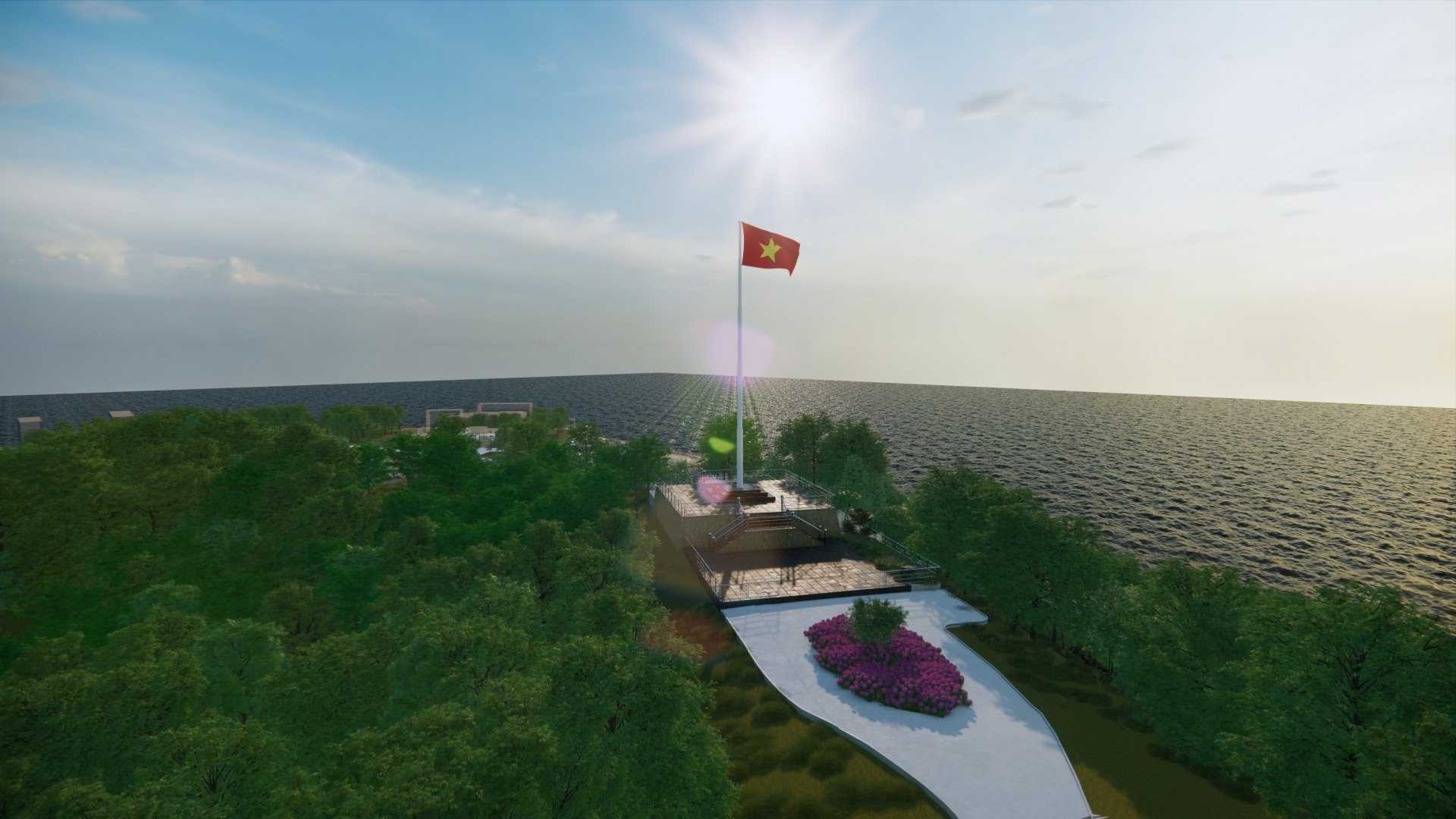Khởi công Cột cờ Tổ quốc trên đảo Thanh Lân